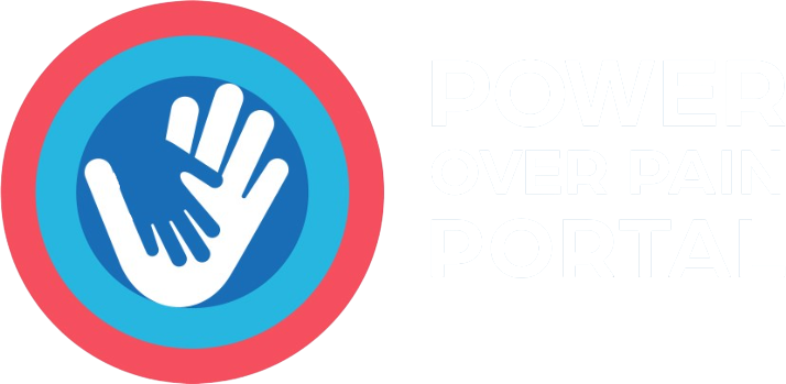 Power Over Pain Portal logo white text