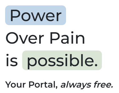 Power Over Pain slogan
